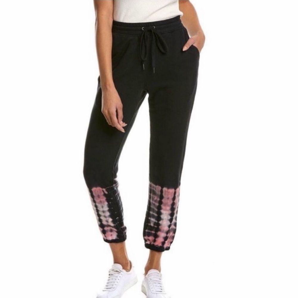 Rails Black Kingston Jogger Sweatpants in Black Petal Pink Tie Dye SZ XS NWT